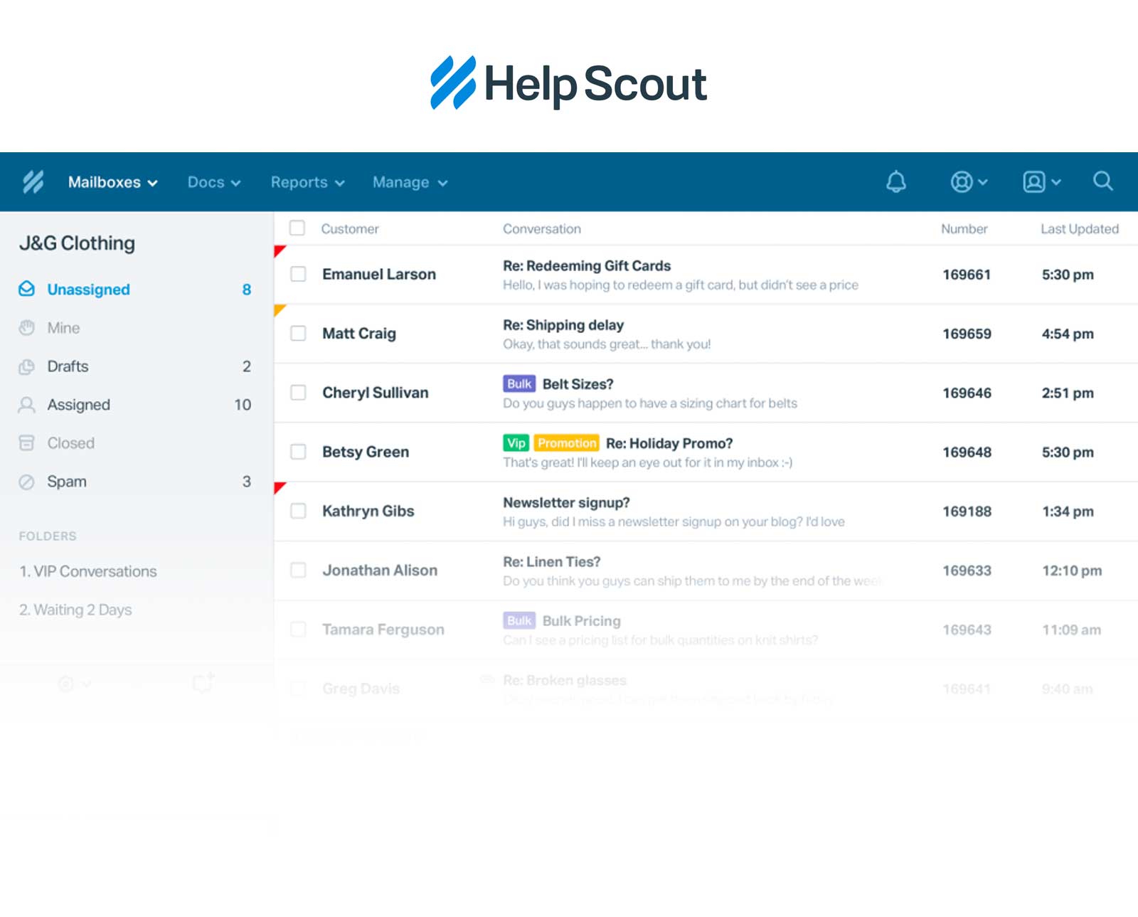 Helpscout interface